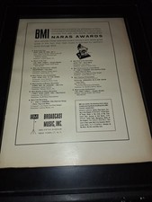 1963 Grammy Awards BMI Rare Original Promo Poster Ad Framed! Peter, Paul, & Mary