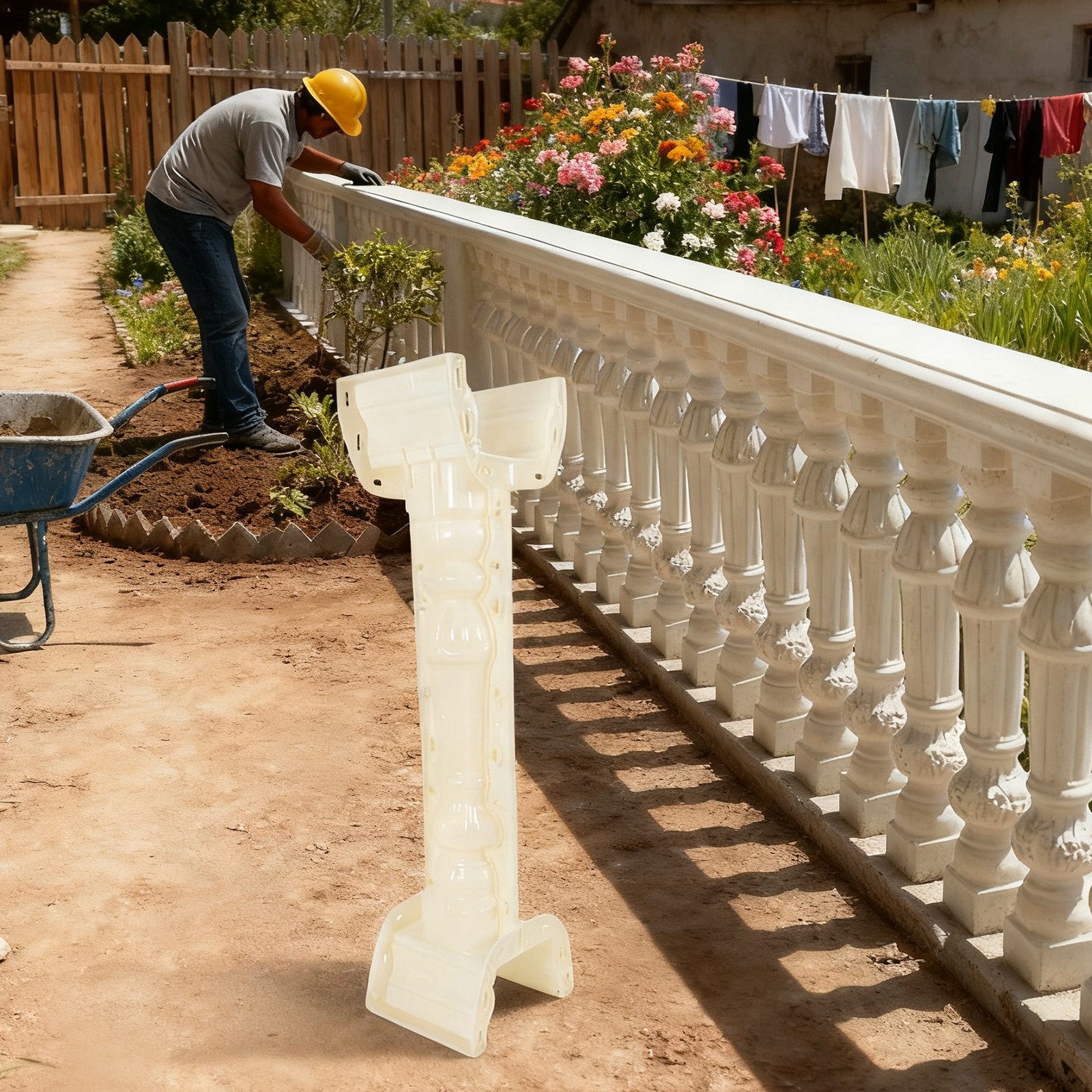 Balustrades Mold Set 89cm Mould Fits For Concrete Plaster Cement Plastic Casting