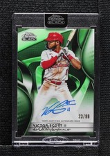2025 Topps Chrome Black Green Refractor /99 Victor Scott II #CBA-VS Auto 1ob0