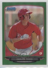 2013 Bowman Chrome Prospects Green Refractor Carlos Tocci #BCP165 0f3j