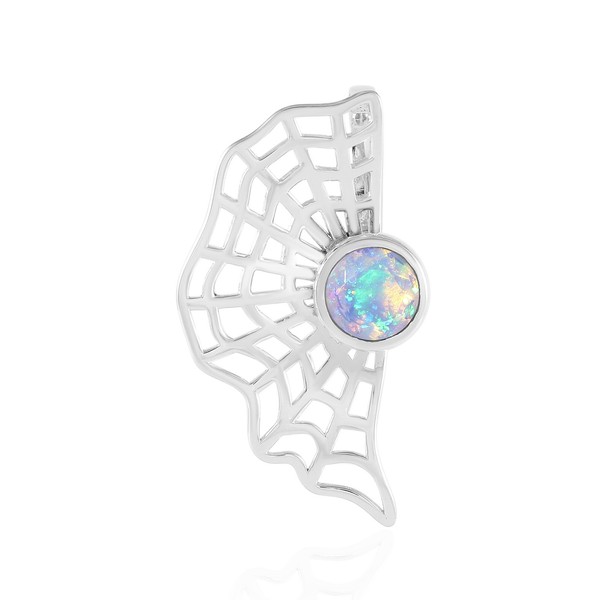 Cavill Silber Ohrringe Damen Welo Opal 0,54Ct Rund Rhodium Plattiert-image