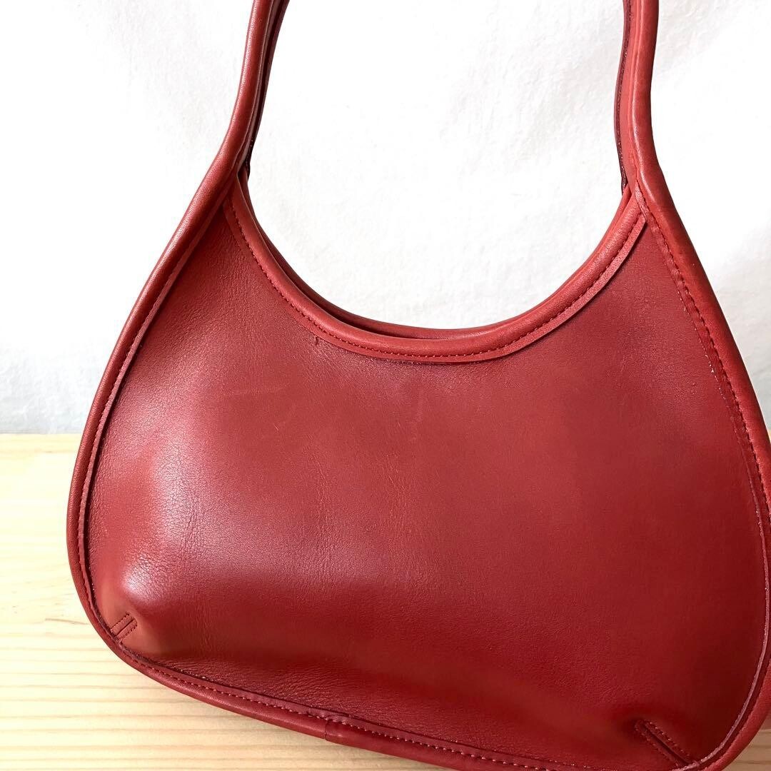 Vintage Coach 9027 Ergo Mini Red Leather Top Handle B… - Gem