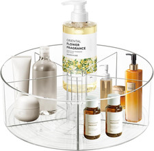 360 Rotating Makeup Organizer 11.5" Clear Turntable Lazy Susan Organizer for Va