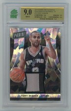 2014 Panini The National Cracked Ice Material Tony Parker 2/10 MNT Graded 9