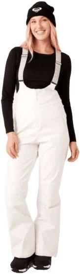 Roxy Summit Bib Women's Snow Pants, Snow White, X-Large