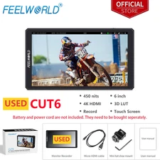 FEELWORLD CUT6 6 inch Field Camera DSLR USB Recording Monitor Touch HD
