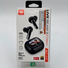 New JBL Live Beam 3 Noise Cancelling Wireless Earbuds Black