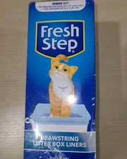 Fresh Step Drawstring Cat Litter Box Liners Fresh Scent Jumbo Size 36" x 19"