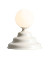 Tischlampe Wohnzimmer Creme Glas BüRo H:24 Cm G9 Nachttischleuchte Schlafzimmer