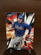 Topps Fire Rookie Ronald Acuña Jr. #109 Braves 2018 Baseball Card. rookie card picture