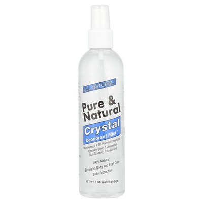 Pure & Natural, Crystal Deodorant Mist , Unscented, 8 oz (240 ml)