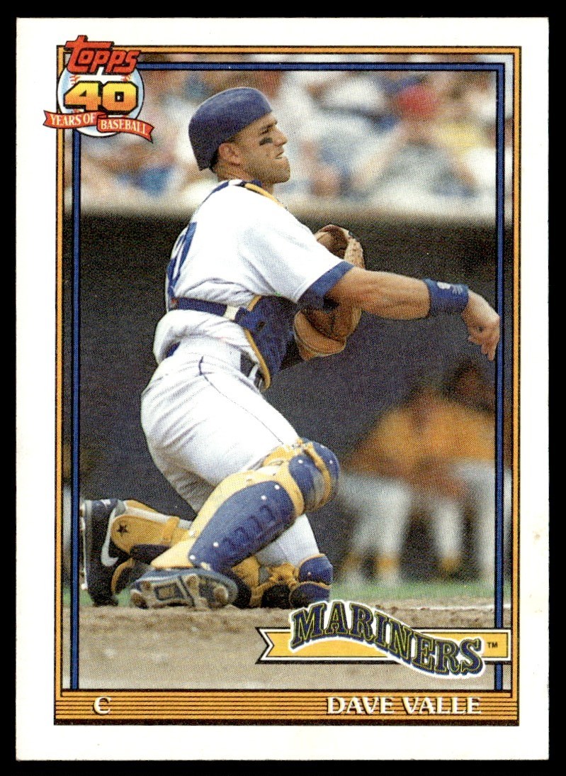 1991 Topps Dave Valle Seattle Mariners #178