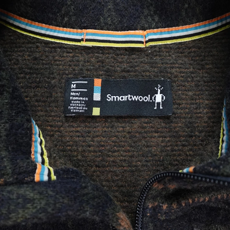 Chaleco Smartwool Para Hombres Mezcla de Lana Mediana Cremallera Completa Patrón Azteca Aire Libre Senderismo Foto 2 de 4