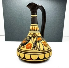 Vintage Greek Pottery Wine Jug Corinthian Oinochoe Grecian c1970's Guild Seal