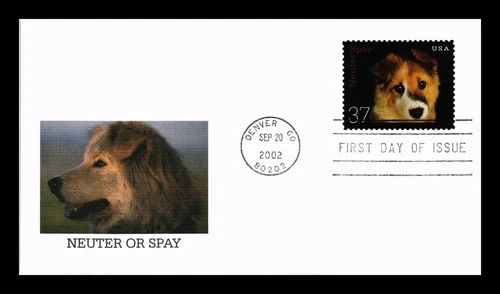 US COVER NEUTER OR SPAY PETS PUPPY FIRST DAY ISSUE FLEETWOOD