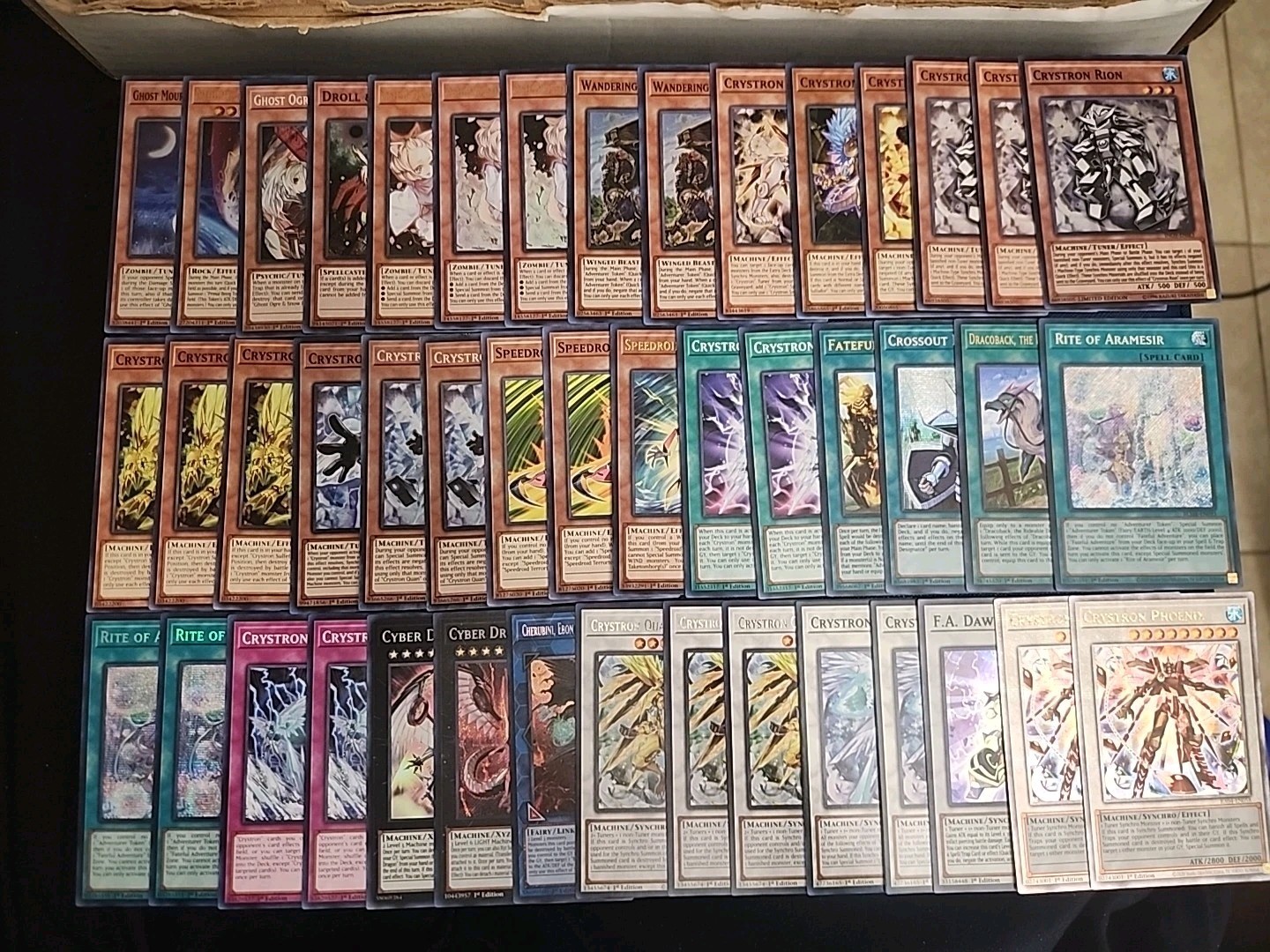 Yugioh Crystron Core 48-Card Deck with QCR Phoenix and Rite Quandax