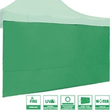 InstaHibit 1 Pack Side Wall for 10x15 Ft EZ Pop Up Canopy Tent UV50+ Yard Sun