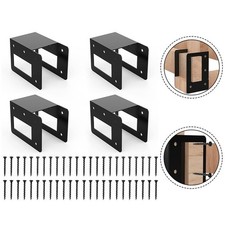 Support de rangement r??glable en bois de chauffage 4 pi??ces acier pour int??ri