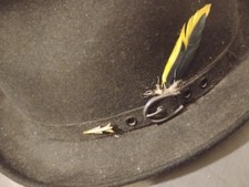 Vintage CHAMP Men s Black Solid Fedora Hat 7 1/8 Kasmir finish Master Craftsman