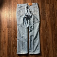 Vintage 70s Levis 517 Jeans Light Wash Denim Bootcut Pants Mens Size 36x30