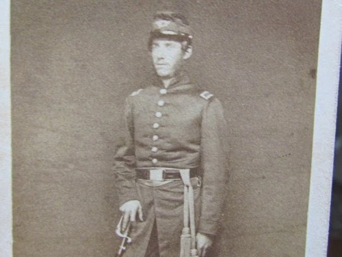 Civil War officer with sword cdv photograph