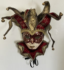 Venetian Jester Mask With Bells Very Nice
