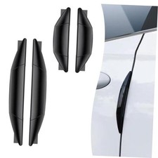 Black Car Door Anti-Collision Strip  Rearview Anti-Impact Sticker - 4 PCS Black
