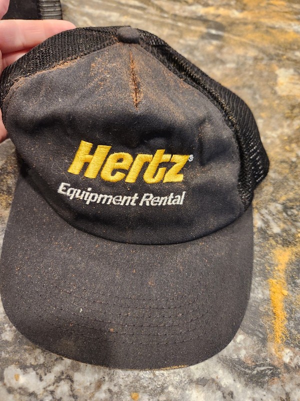 Vintage Hertz Equipment Rental Strapback Hat Cap K-Products - Rare