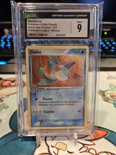 Pokemon 2004 French Marshtomp League Winner Black Star Promo 011 CGC 9 Mint