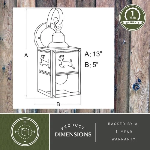 Vaxcel Lighting OW33553 Bronze Bryce 1-Light Outdoor Wall Sconce - 6 Inches Wide - Picture 8 of 11