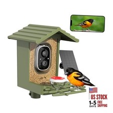 Smart Bird Feeder Camera with AI Species Identifier  Solar Powered, 2.5K HD