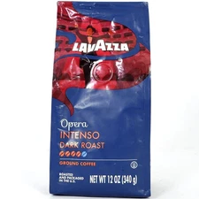 Lavazza Opera Intenso Dark Roast Ground Coffee 12 oz, Best By: 3/2027