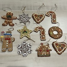 Gingerbread Man Lot of 11 Christmas Ornaments Decorations Holiday Decor Cookies
