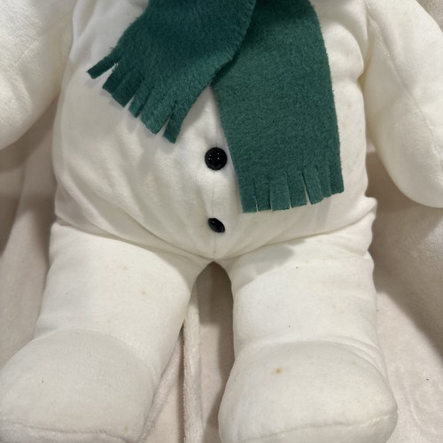 Rare Vintage 1995 Eden The Snowman 20 Inch Raymond Briggs w/ Green Hat & Scarf  - Picture 3 of 8