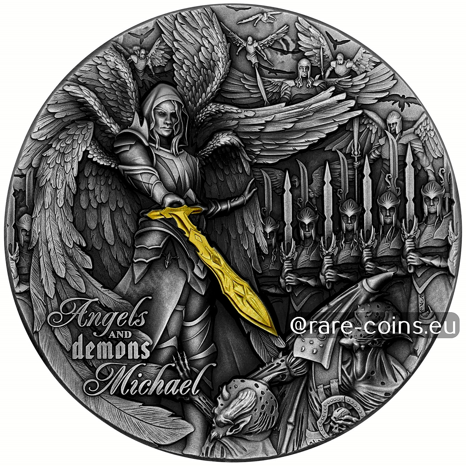 MICHAEL Angels and Demons 2oz Silvercoin Dollars Niue 2022