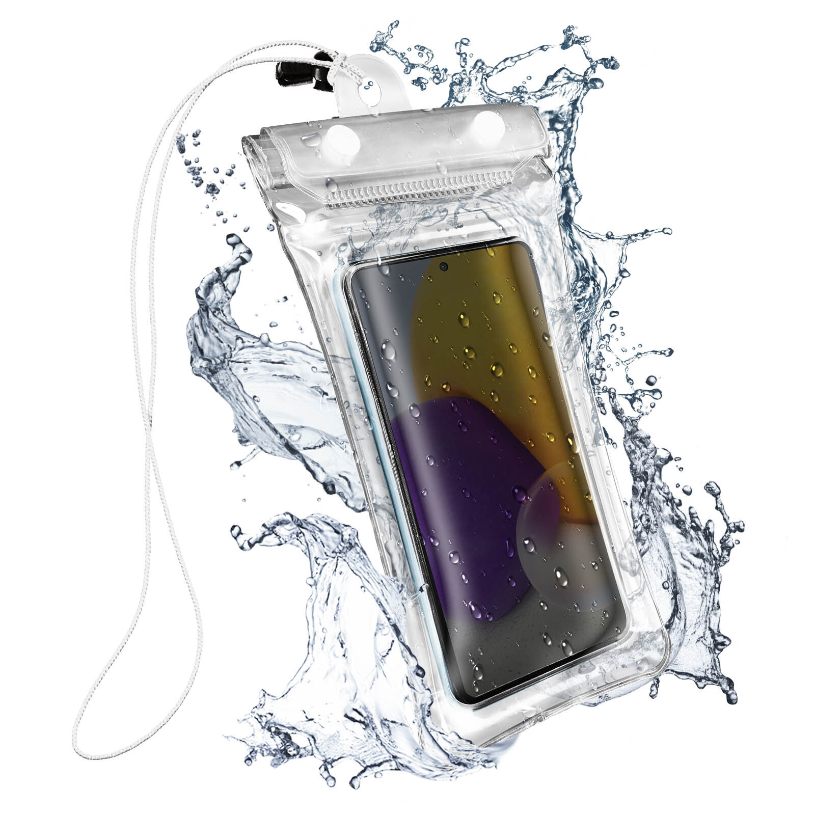 Universal Waterproof Phone Pocket with Clear Strap for Secure Protection