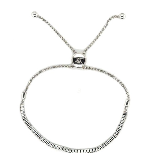 Verstellbares Armband 14 Karat Weißgold LeVian Rubin & Diamant Bolo - Bild 2 von 4