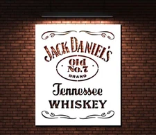Jack Daniel's Whiskey Stencil, Mylar for Airbrush Painting, Majestic Design #9