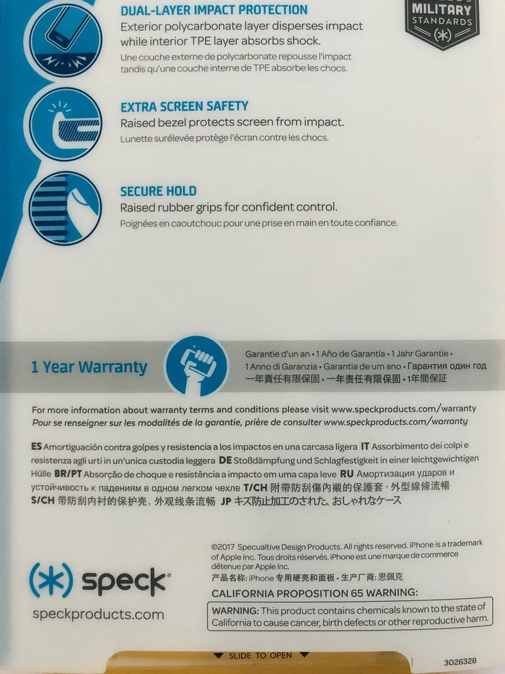 Speck iPhone X Candyshell Grip No Slip Grip Bezel Screen Protection Teal Pink Se - Image 3 of 4