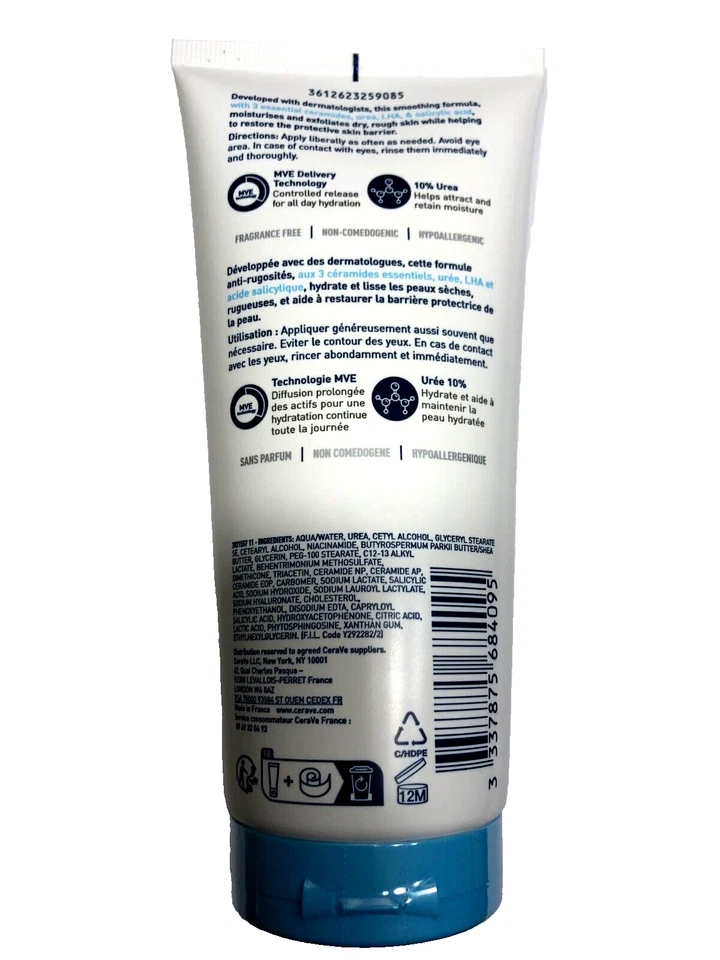 Crema suavizante CeraVe SA 177 ml 6 oz SELLADA exp.09/2026 Foto 2 de 3
