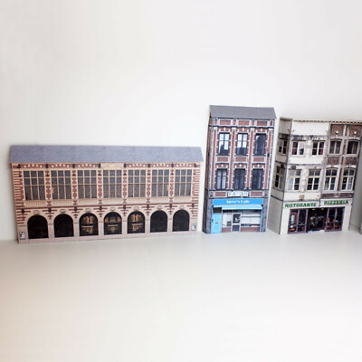 Card Low Relief HO Gauge Retro Buildings Pack Of 5 1/76 Scale Model Set - Foto 3