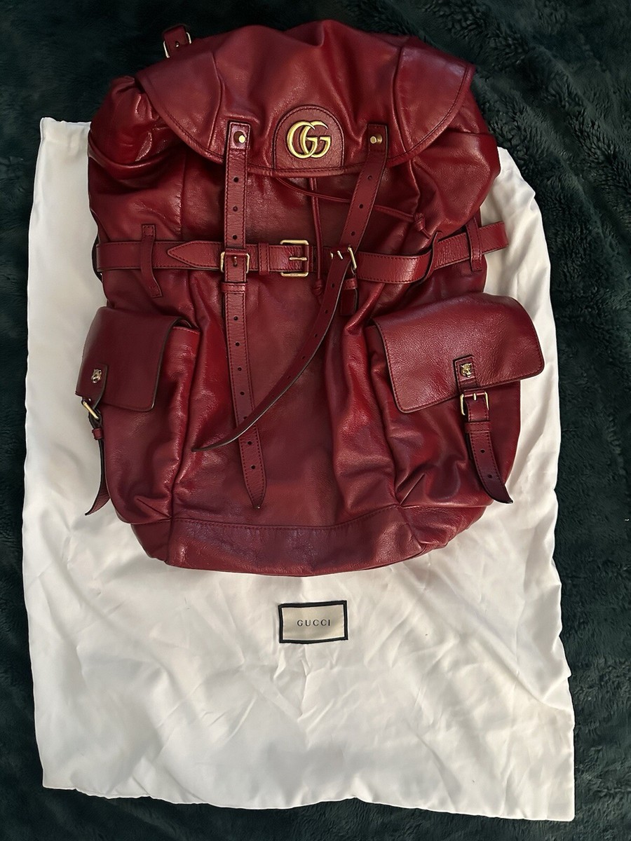 GUCCI ReBelle Cherry Red Calfskin Multipocket Leather  display picture 3