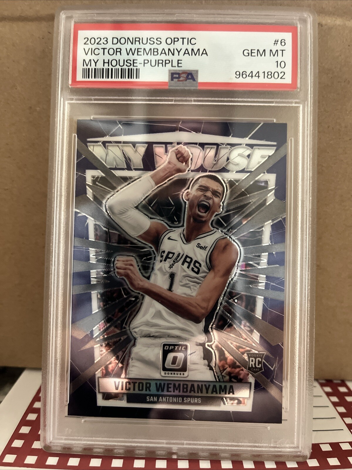 2023-24 Panini Donruss Optic - My House Purple Prizm #6 Victor Wembanyama PSA 10