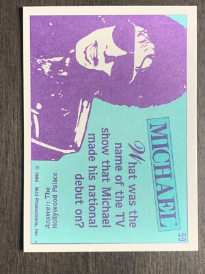 1984 Michael Jackson Card # 59 | eBay