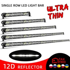 Slim 10/20/30/40/50" LED Work Light Bar Spot Flood Offroad Roof Fog Driving Lamp