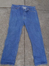 VINTAGE LEVIS 501 FADED BLUE DENIM JEANS 40"W X 35" L MADE BY LEVIS IN USA