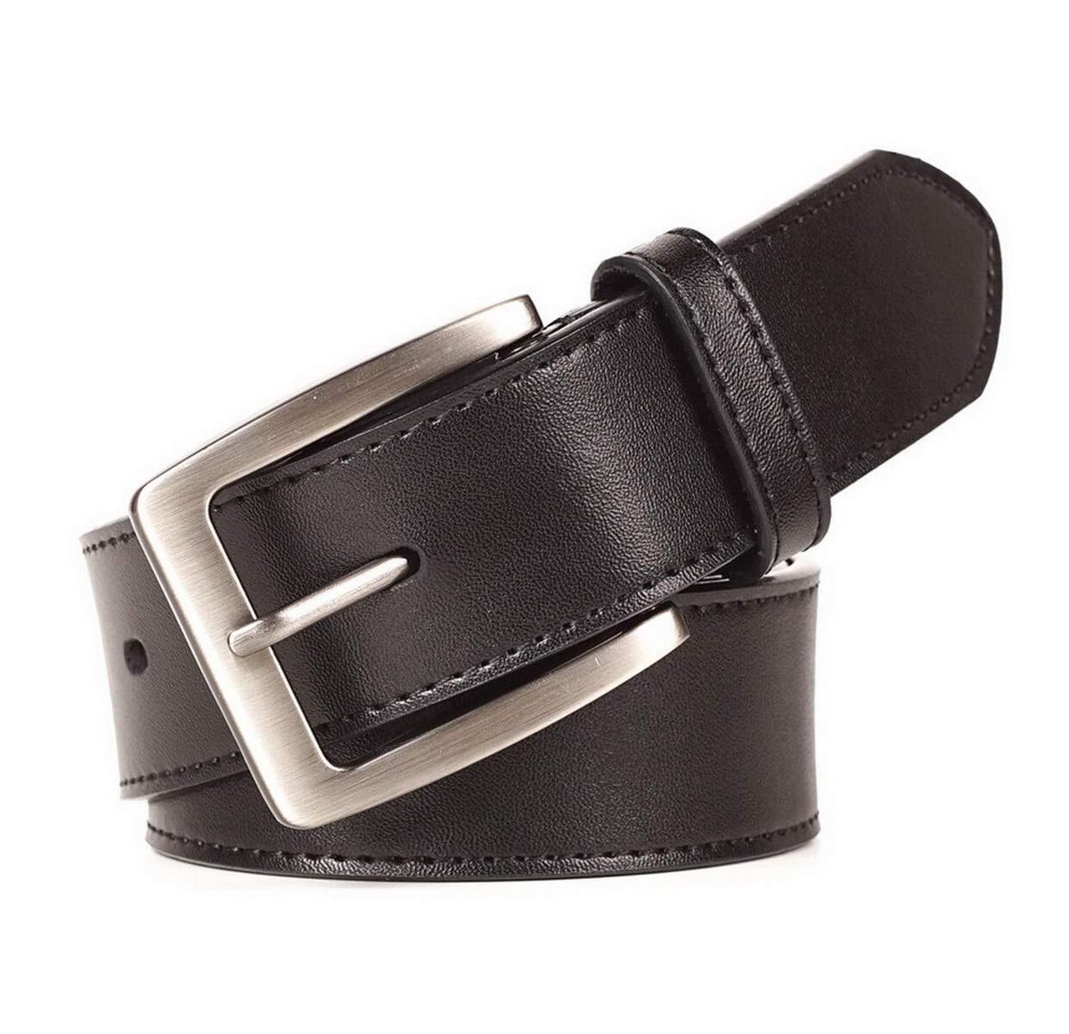 Giantsize Extra Long Belts For Men Big & Tall - 44 To 46 Inch, Black, Microfiber Leather, Adjustable