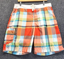 American Eagle Board Shorts Men's Sz 34 Multi Drawstring Waist Side Pocket