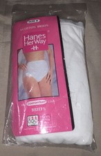 Vintage Woman  s Hanes Her Way White 100 Cotton Briefs 3 Pack Size 8 NOS 1994