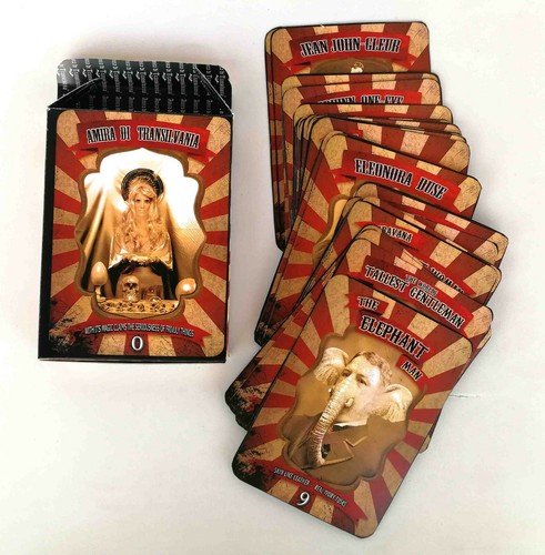 tarocchi del circo freak mazzo di carte collezionabili oracolo arcani maggiori - Picture 5 of 24